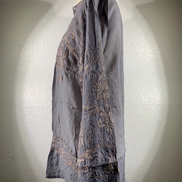 Johnny Was Haass Henley rayon top size S NWT - Picture 2 of 7